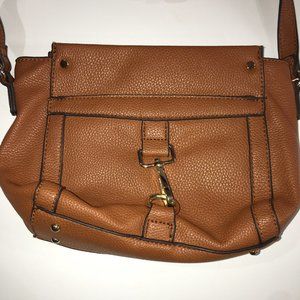 Kaari Blue Crossbody Bag Tan Faux Leather